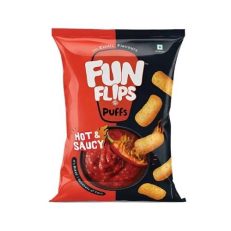Fun flips hot & saucy puff 63gm